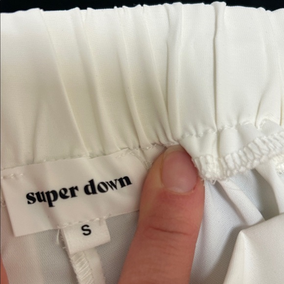 Superdown White Elastic Waist joggers - Picture 2 of 5